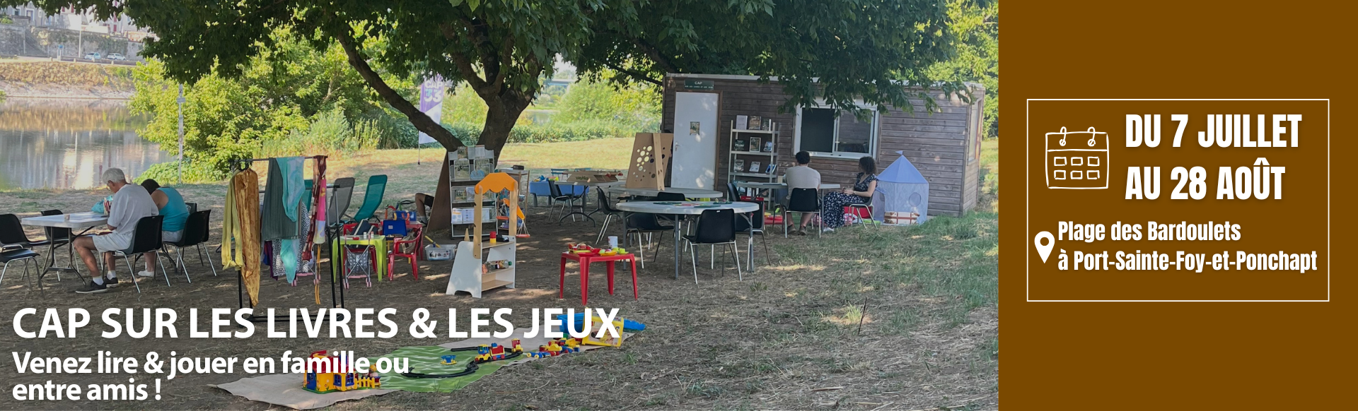 Photo de l'installation Cap sur les livres et les jeux avec zone de lecture, de jeux, pour se détendre.