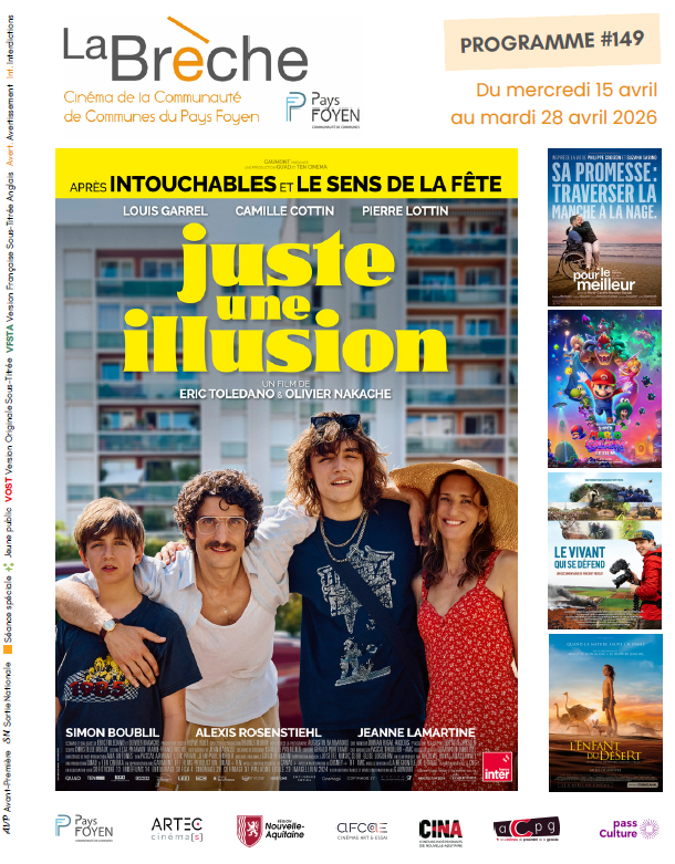 Image du programme du cinéma avec les affiches des films projetés