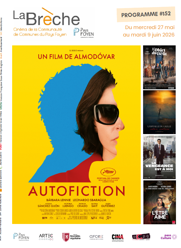 Image du programme du cinéma avec les affiches des films projeté