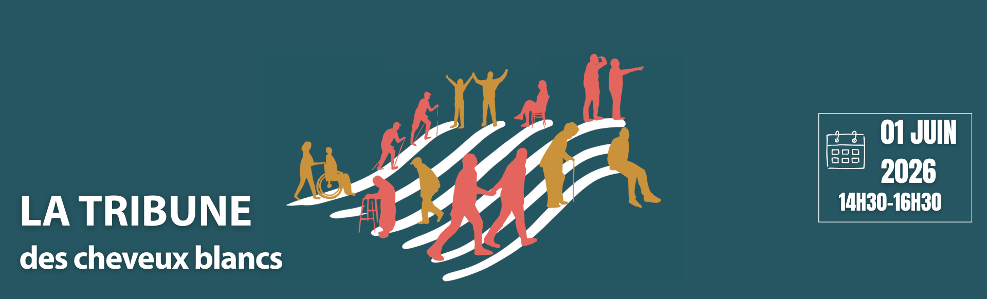 Silhouettes colorées faisant plusieurs activités.