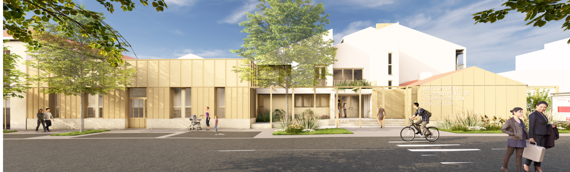 Image de Nouveau siège de la CdC du Pays Foyen : les élus et partenaires visitent le chantier