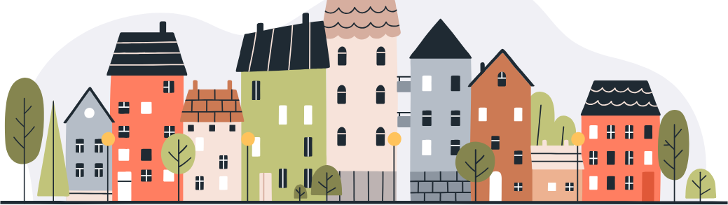 dessins de maisons et immeubles