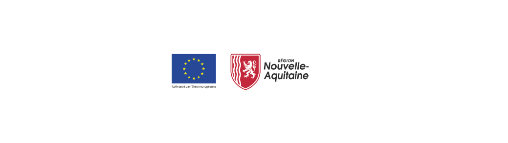 Logos de l'Union Européenne et de la Région Nouvelle Aquitaine
